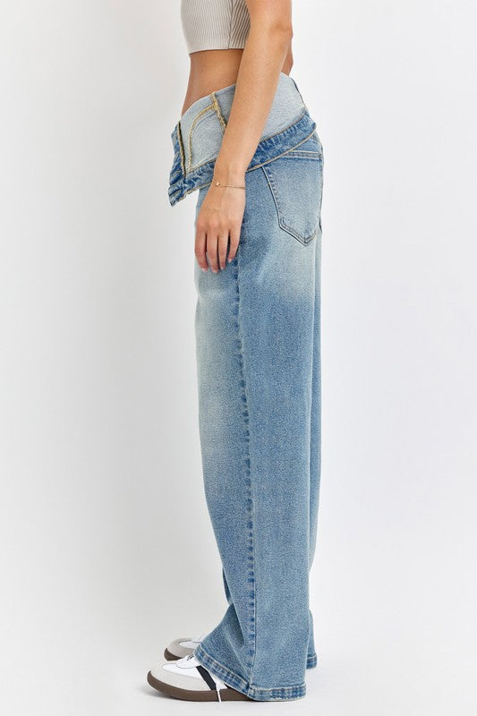 The Vintage Low Jean with Asymmetric Waist Band