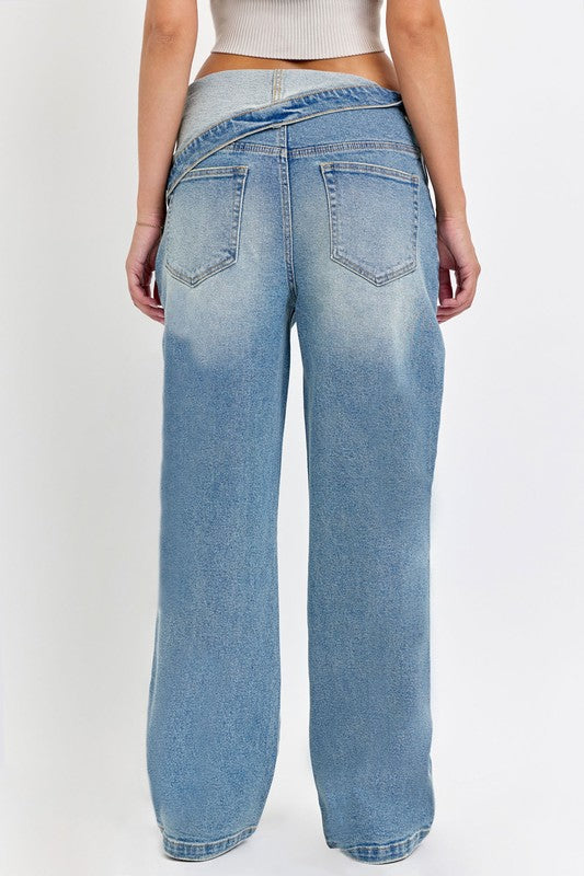 The Vintage Low Jean with Asymmetric Waist Band