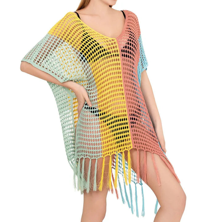 SUMMER NET KNITTED SHAWL