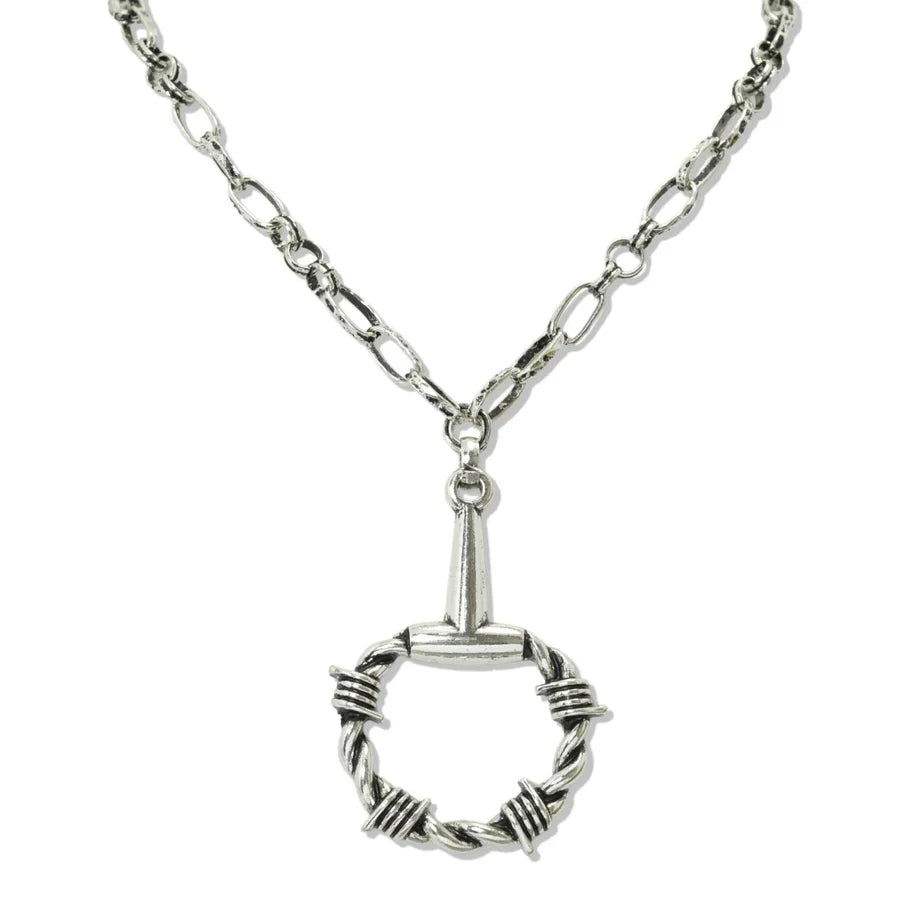 WESTERN WIRED HORSEBIT PENDANT NECKLACE