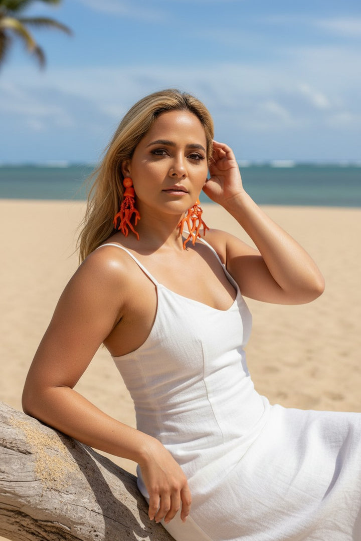 Coral Earrings