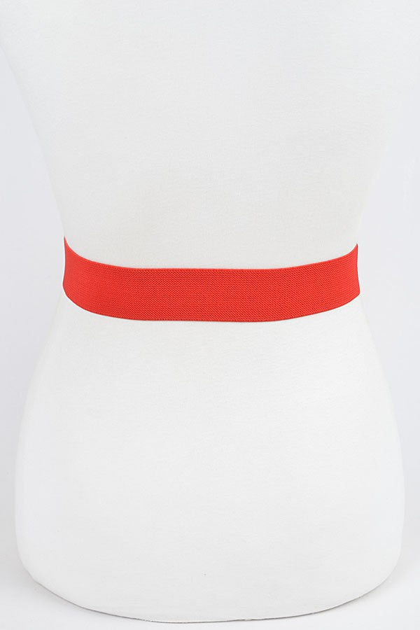 Ribbon Buckle Stretch Belt