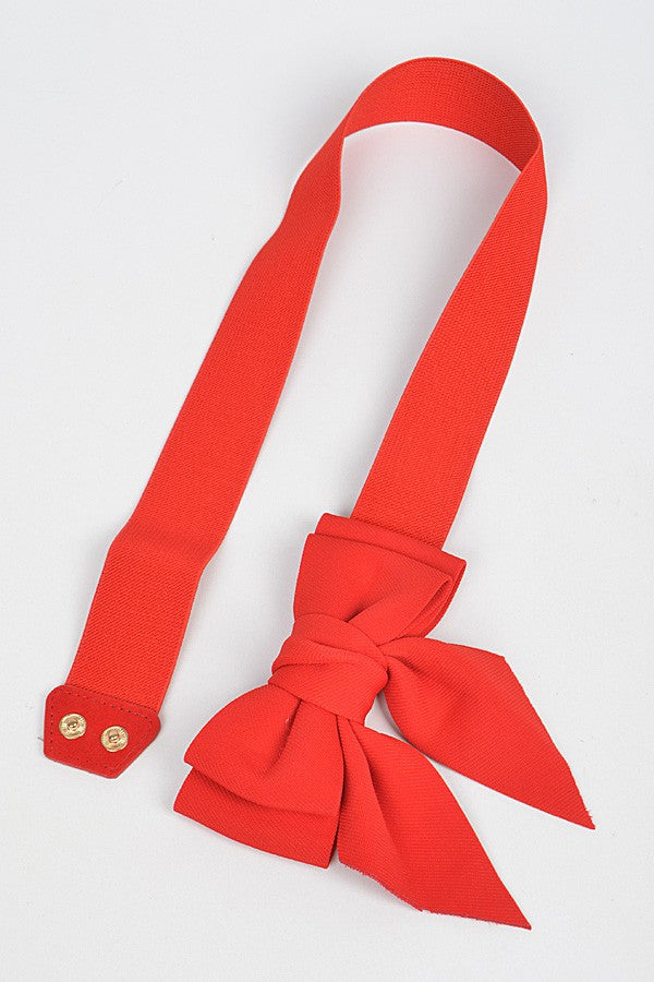 Ribbon Buckle Stretch Belt