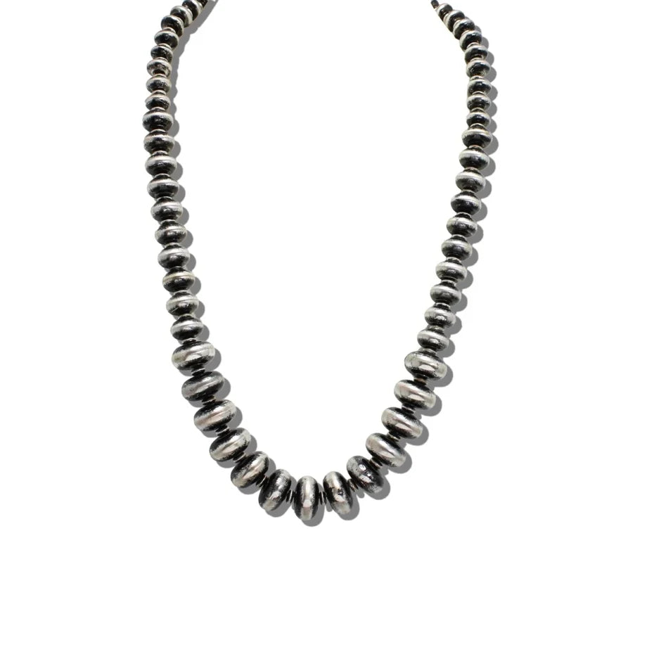 LONG GRADUATED NAVAJO BEAD NECKLACE