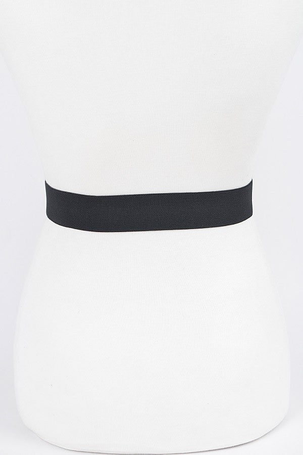 Ribbon Buckle Stretch Belt