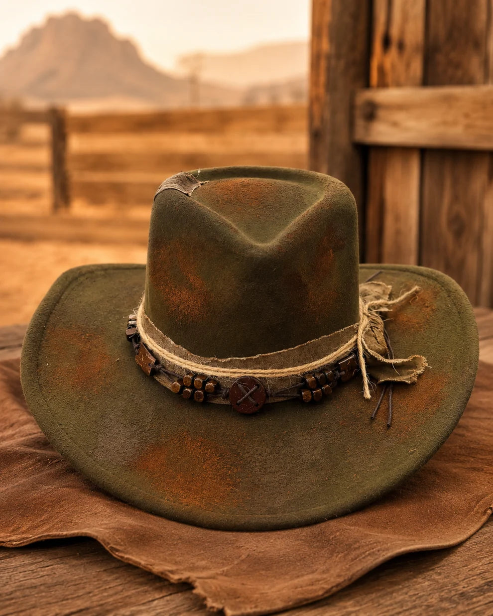 Rustic Rancher Style Hat