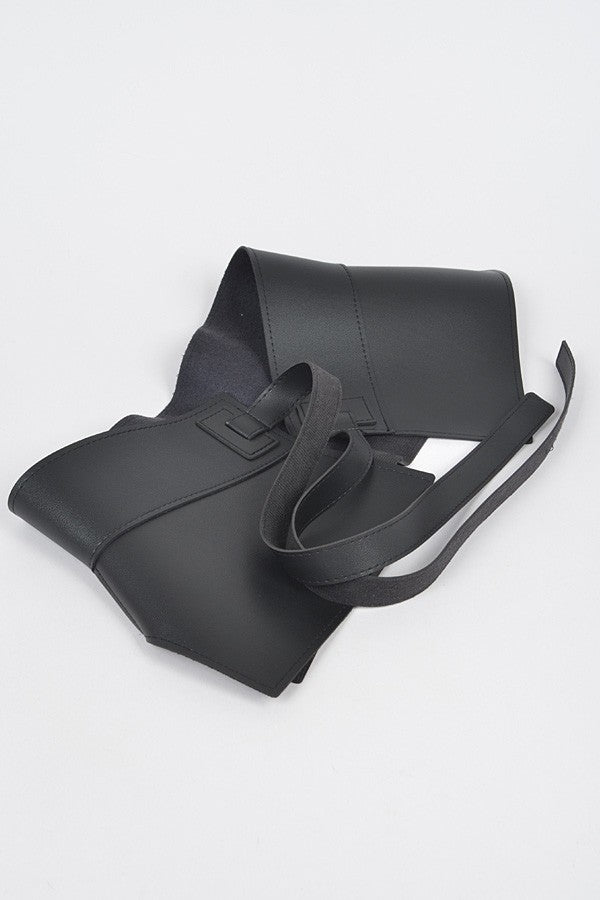 Faux Leather Skirt Belt