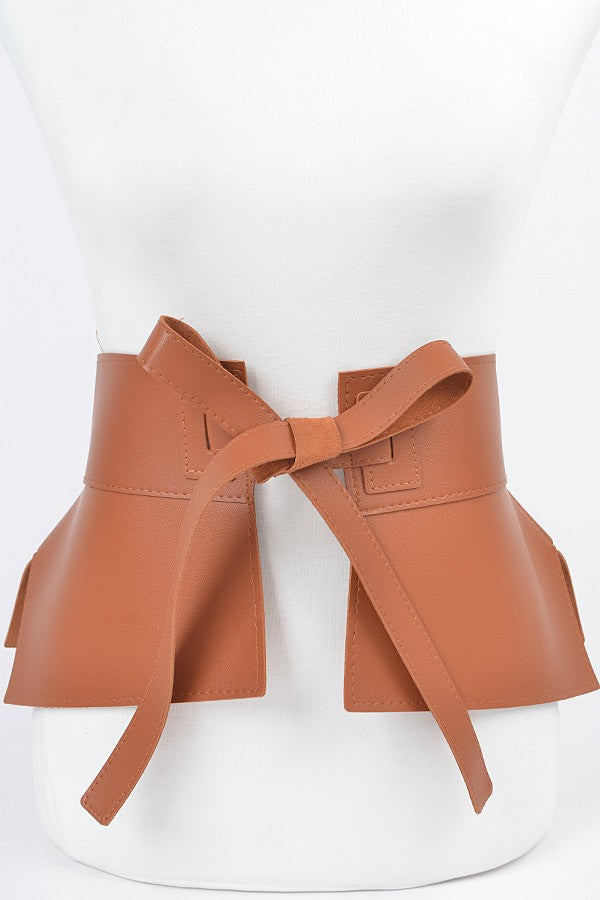 Faux Leather Skirt Belt