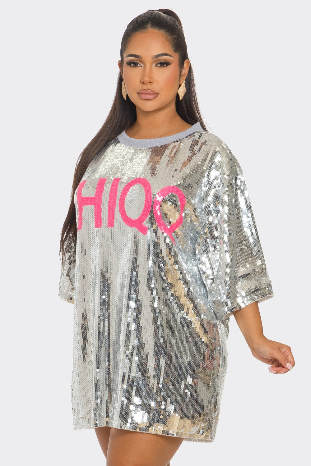 Thiqq' Silver Sequins Dress