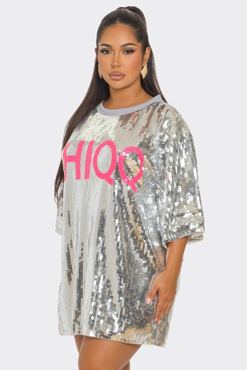 Thiqq' Silver Sequins Dress