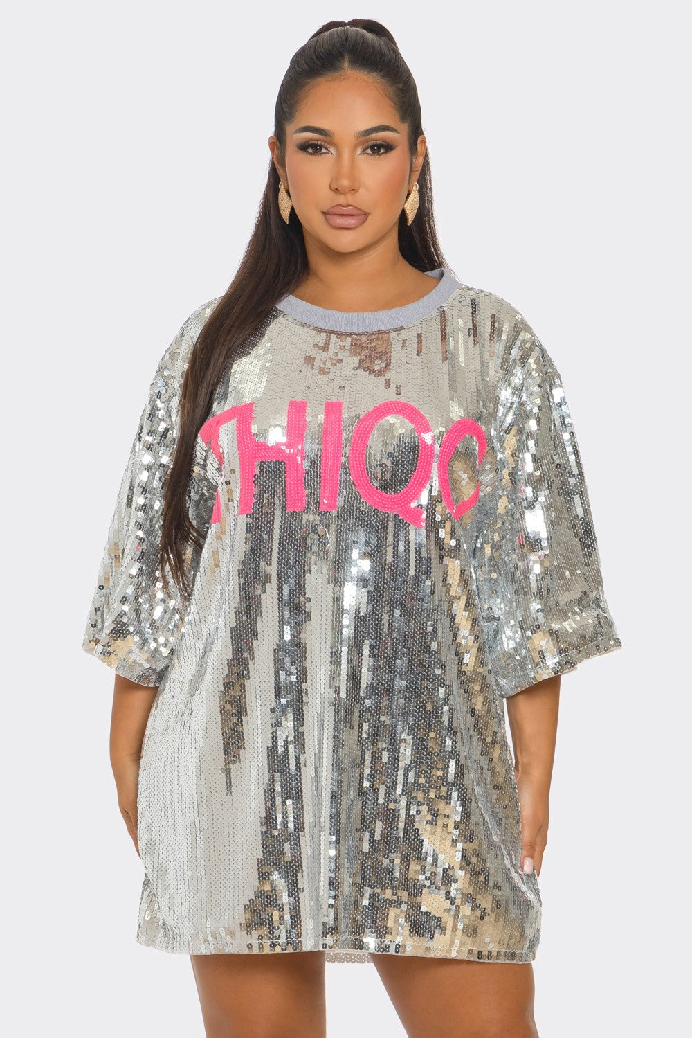 Thiqq' Silver Sequins Dress