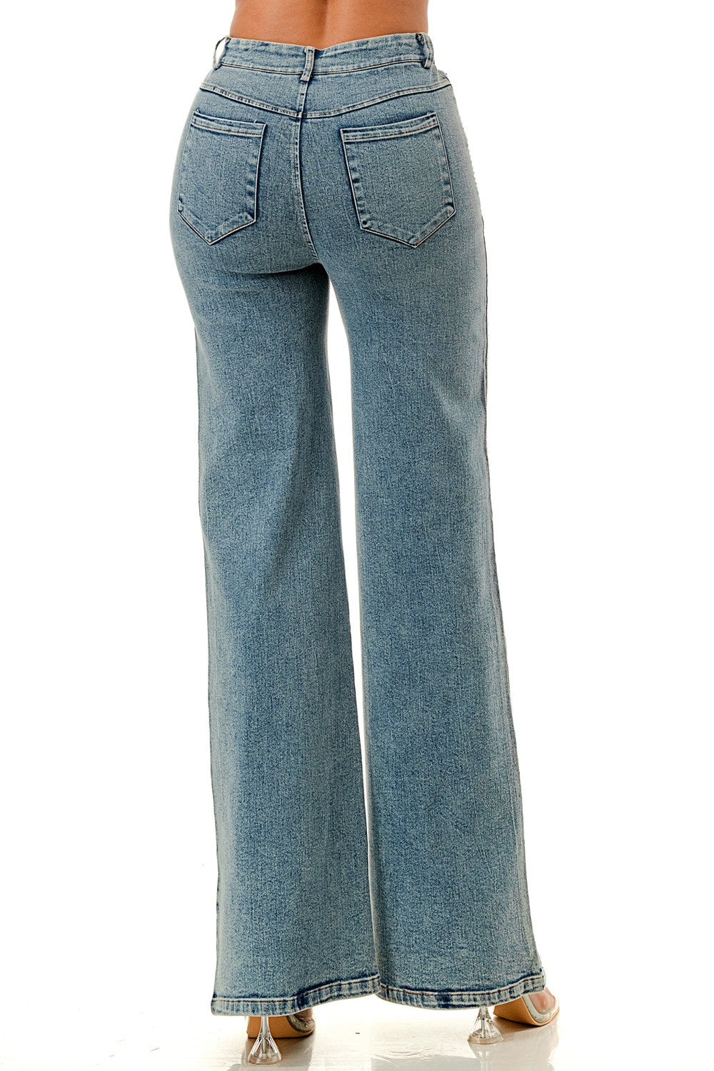 Front Rhinestone Covered Jeans