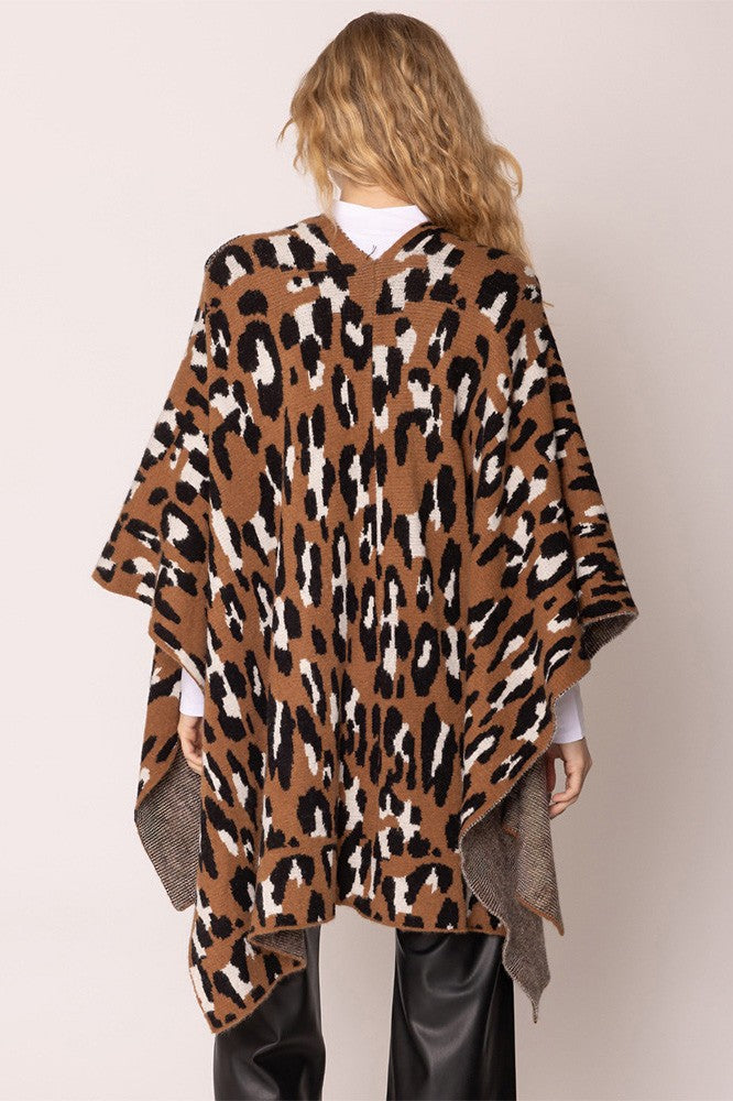 Leopard Knit Ruana