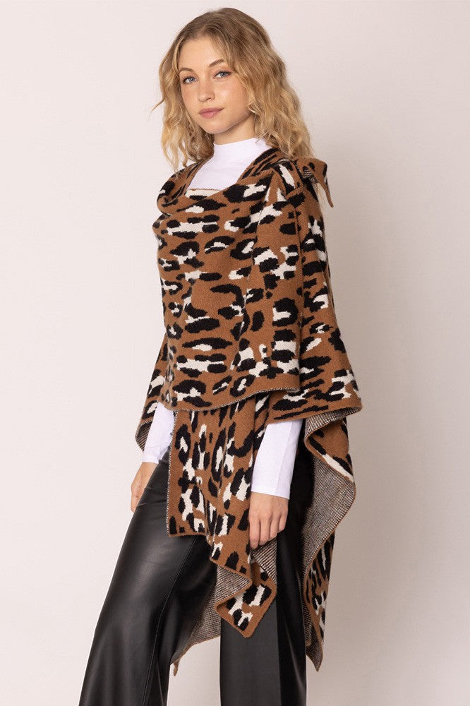 Leopard Knit Ruana