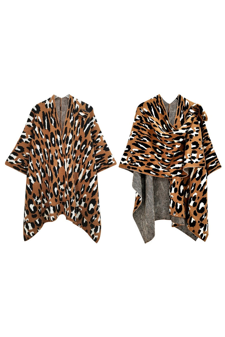 Leopard Knit Ruana