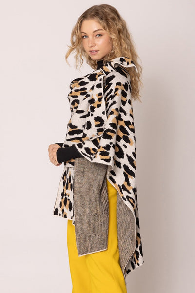 Leopard Knit Ruana