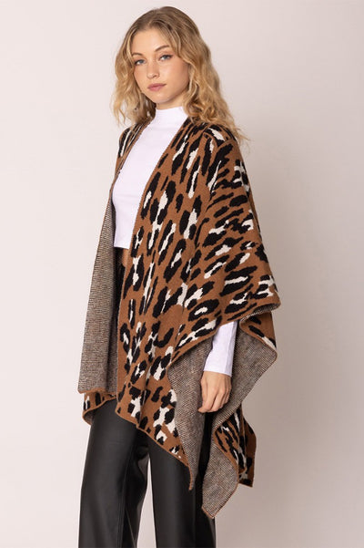 Leopard Knit Ruana