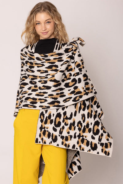 Leopard Knit Ruana