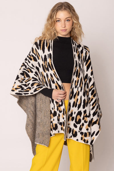 Leopard Knit Ruana