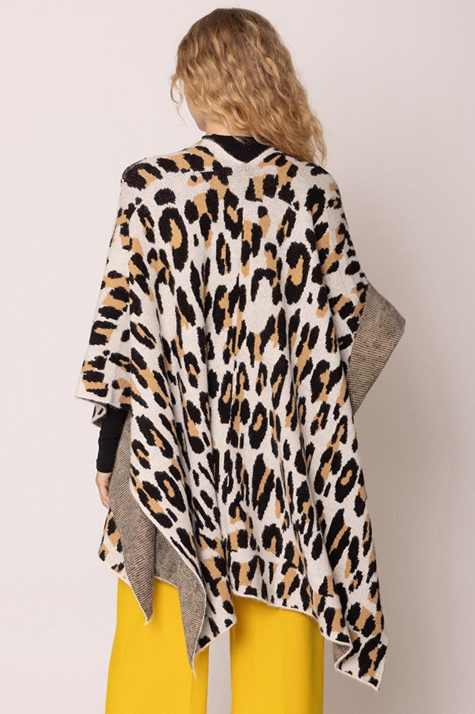 Leopard Knit Ruana