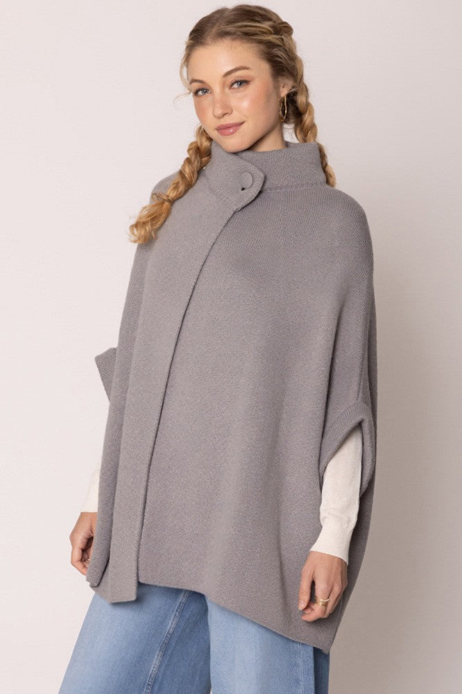 Solid Neck Button Cardigan
