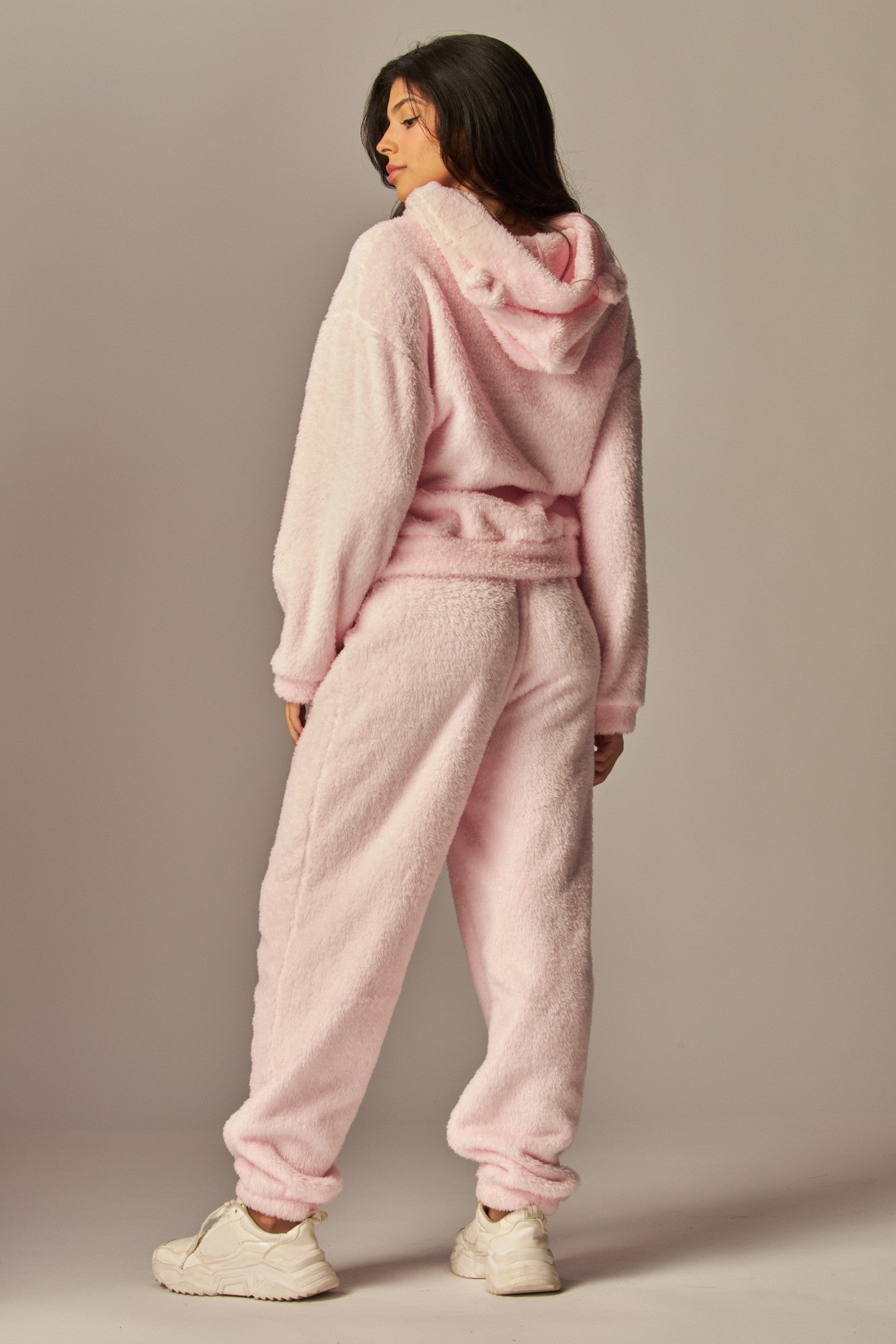 Cozy Fleece Teddy Bear Ear Hoodie Pajama Set