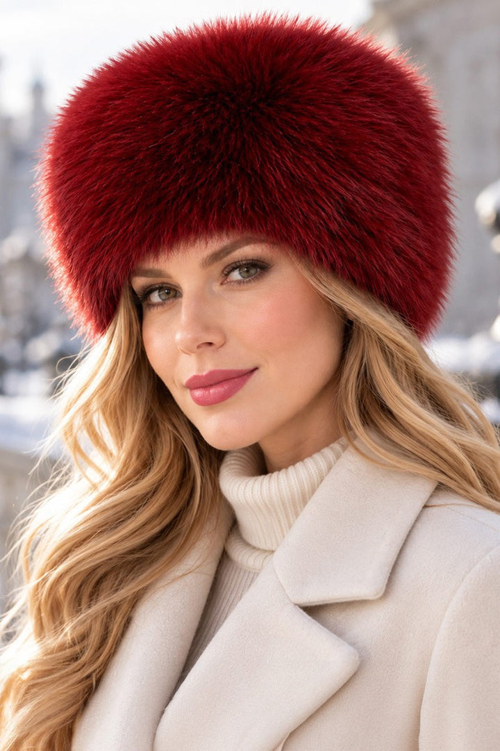Faux Fur Furry Cossack Style Winter Hat