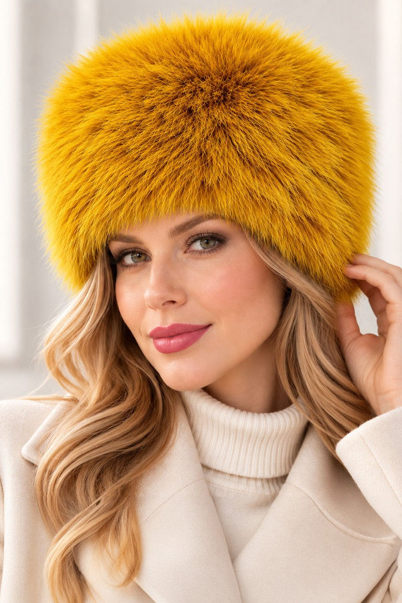Faux Fur Furry Cossack Style Winter Hat