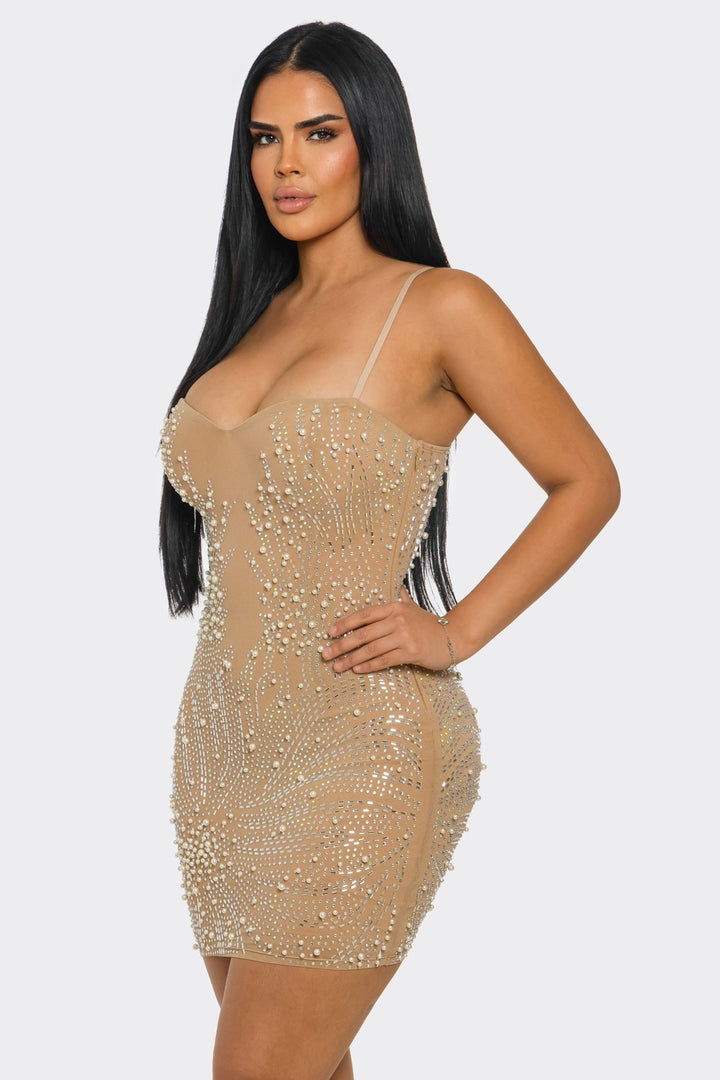 Sequin Shimmering Body Hugging Mini Dress