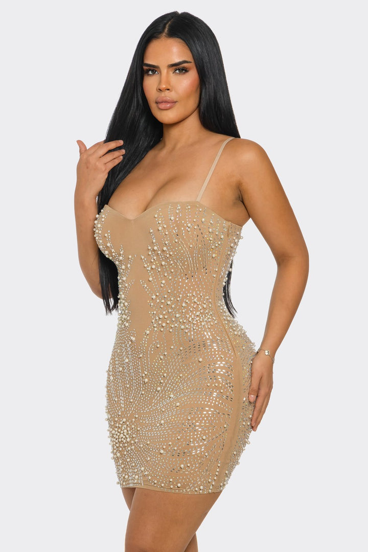 Sequin Shimmering Body Hugging Mini Dress