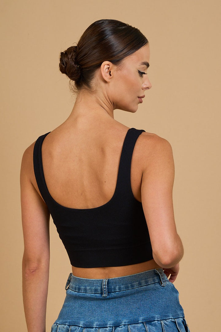 Seamless Heart Neck Sleeveless