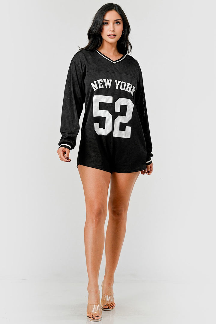 Letter Graphic Romper