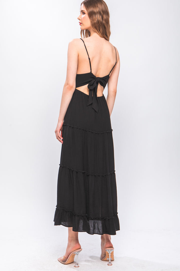 Crochet Layered Panels Long Dress