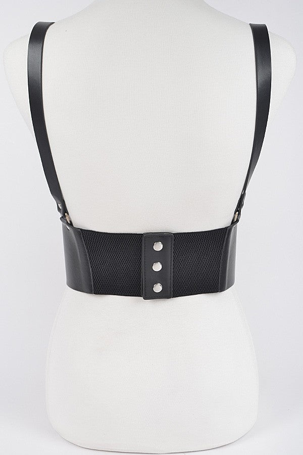Vegan Leather Corset Harness Belt