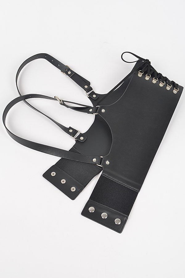 Vegan Leather Corset Harness Belt