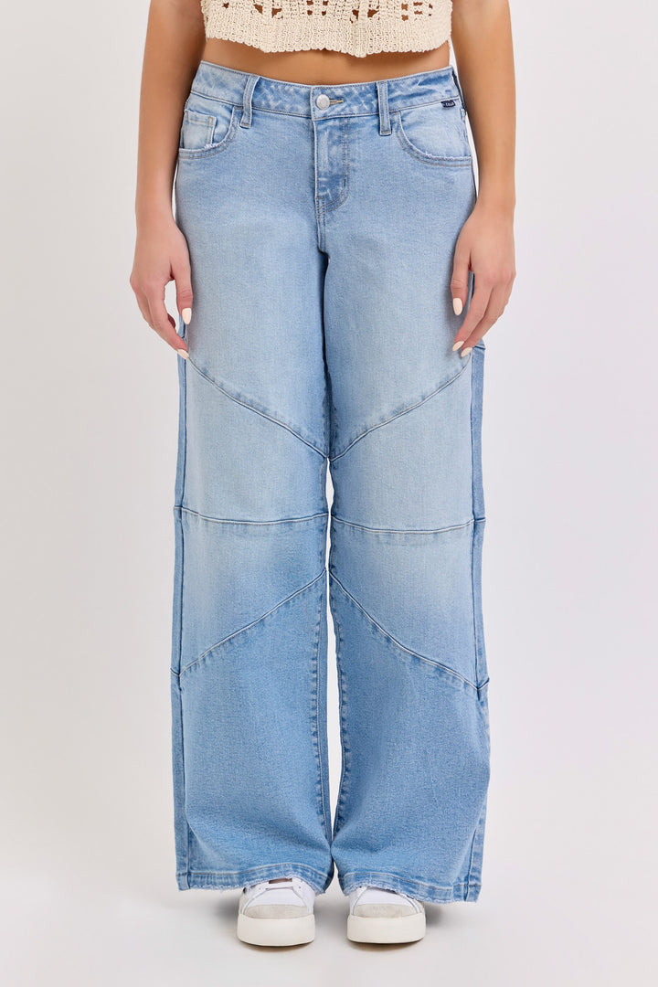 Jeans Low Rise Wide Leg with Seam Details