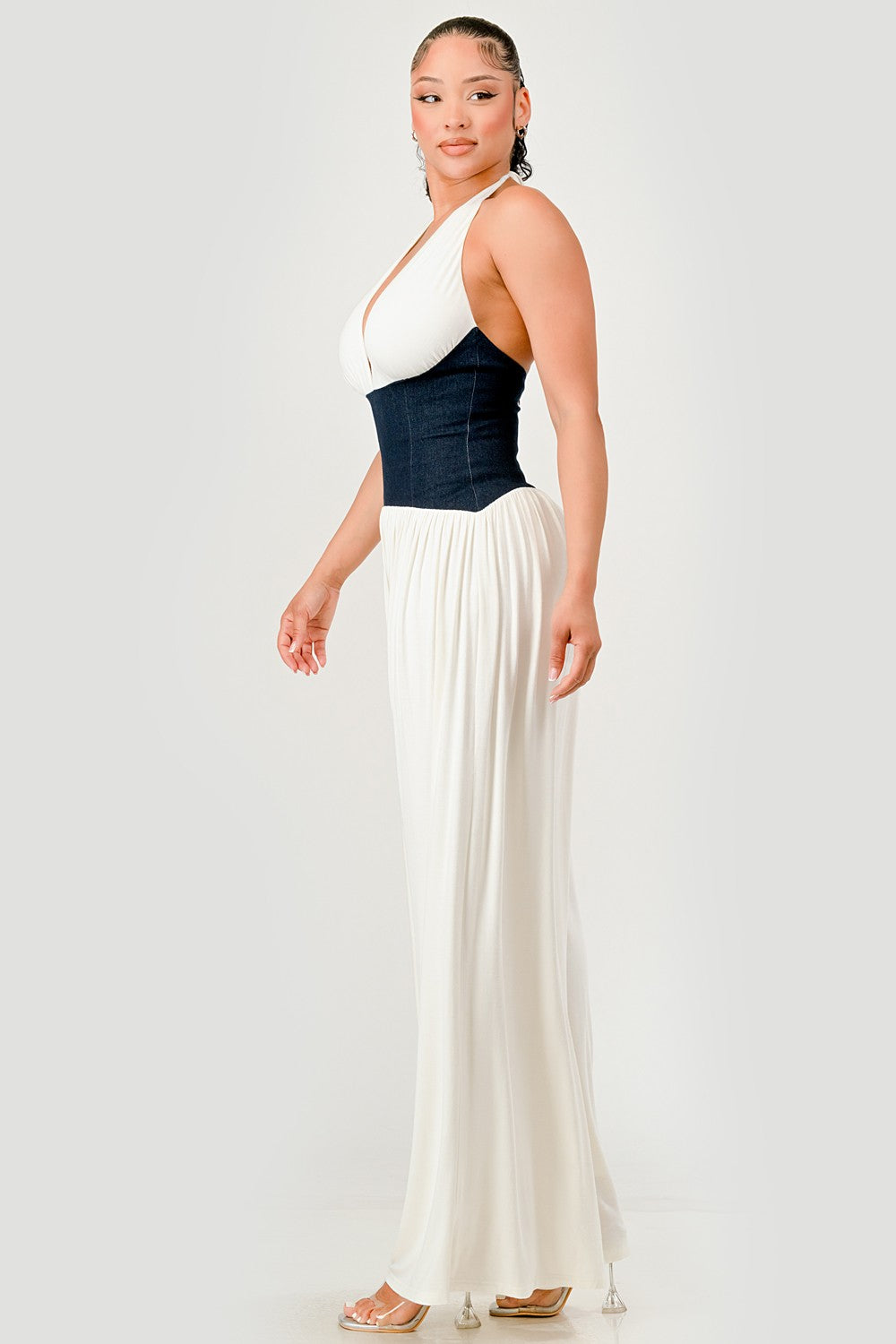 Wide Leg Palazzo Jumpsuit