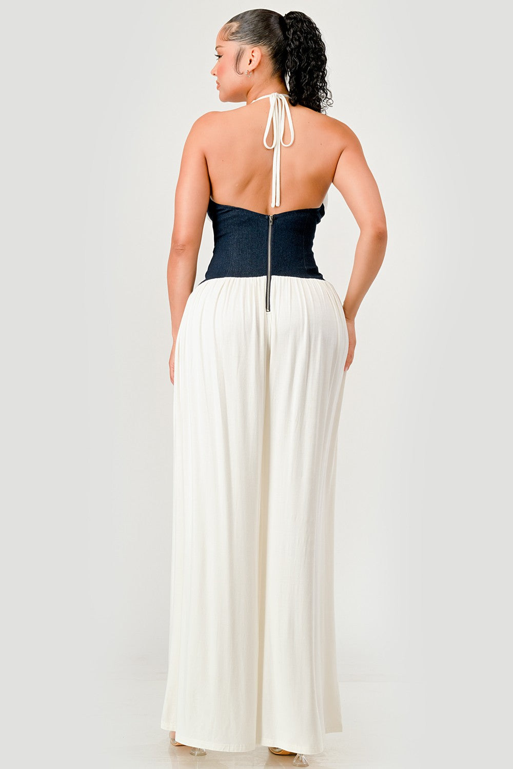 Wide Leg Palazzo Jumpsuit