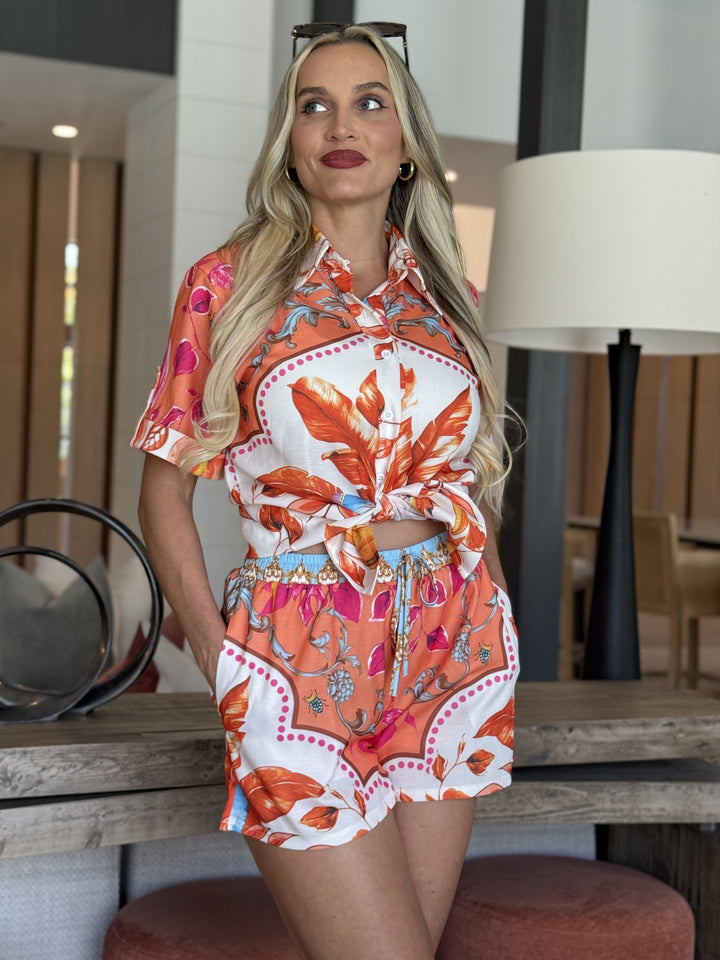 Orange Tropical Resort Set  Vacation Look