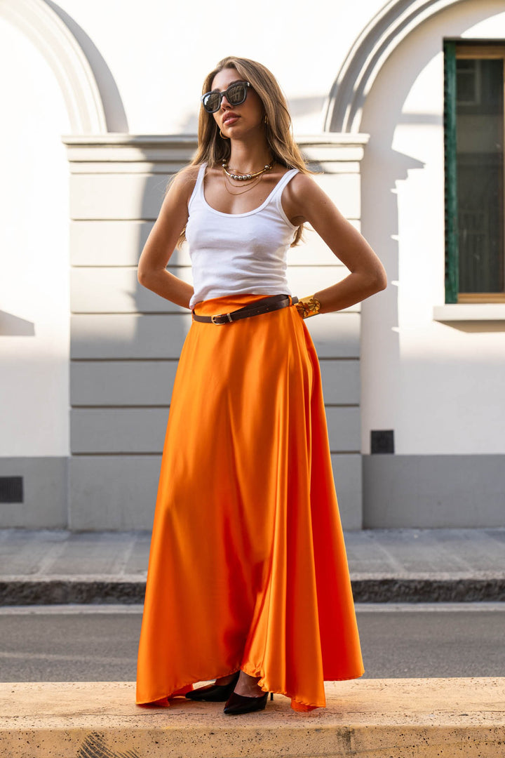 Lucia Flame Maxi Skirt