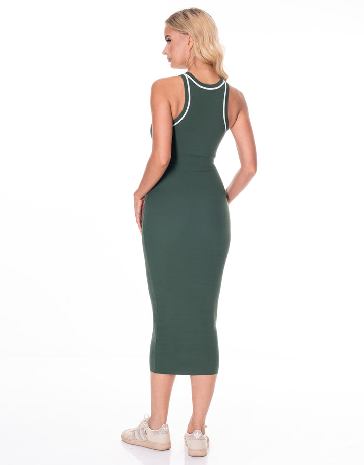 Contrast Trim Tank Dress