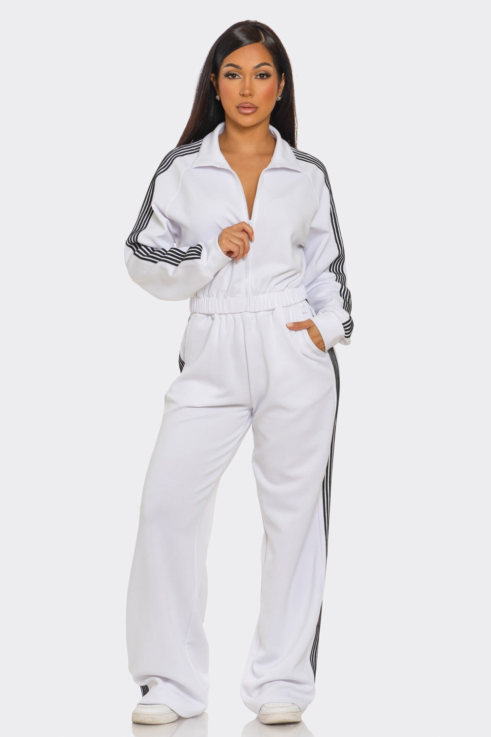 Pants Set Long Sleeve Zip Up