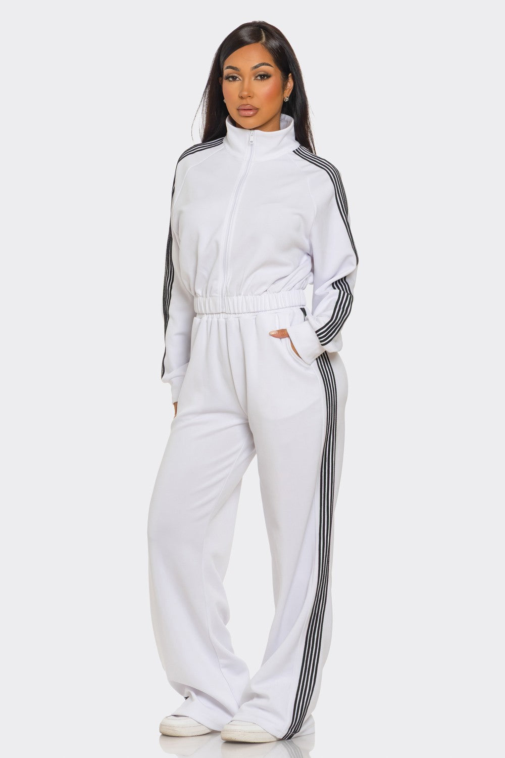 Pants Set Long Sleeve Zip Up