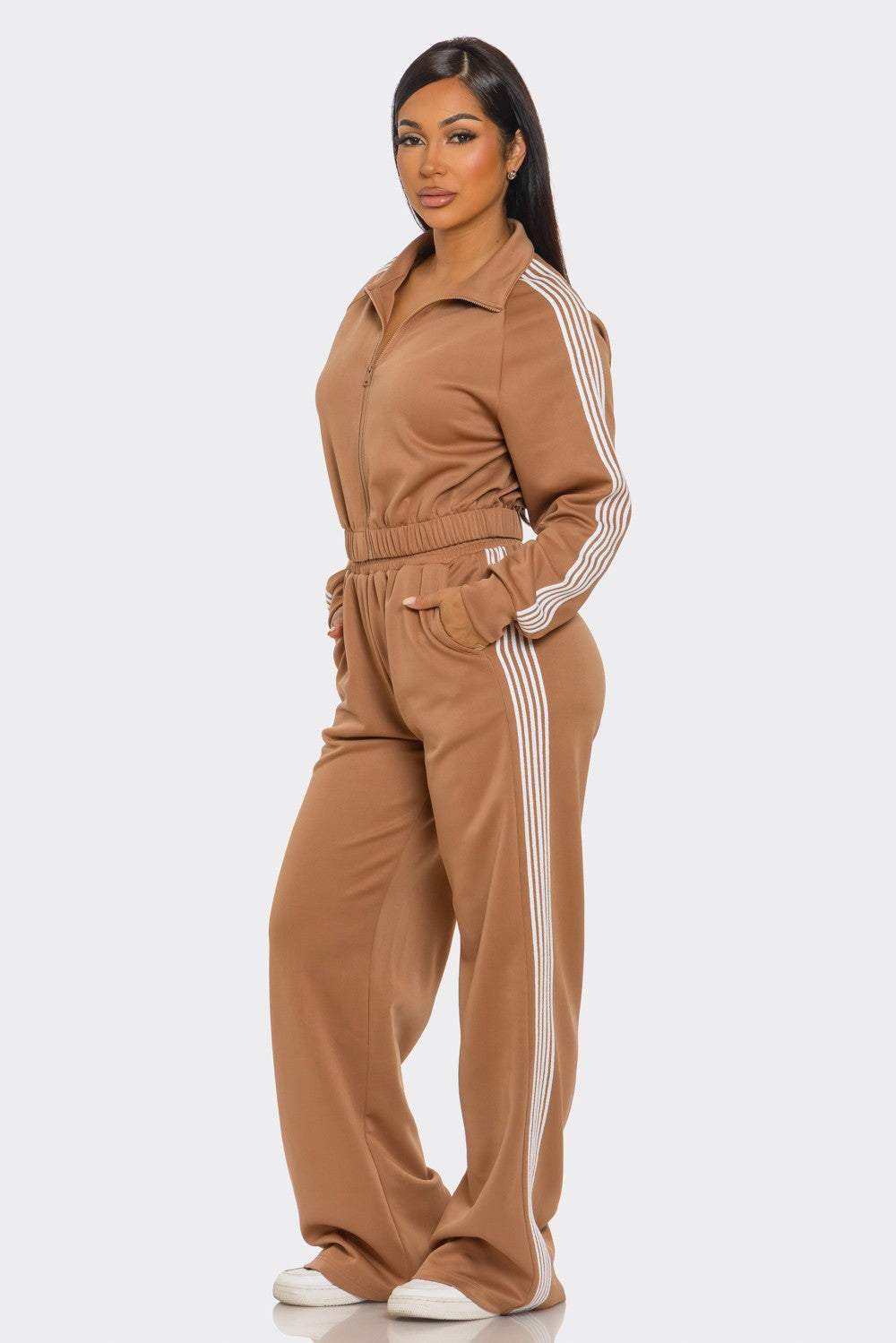 Pants Set Long Sleeve Zip Up
