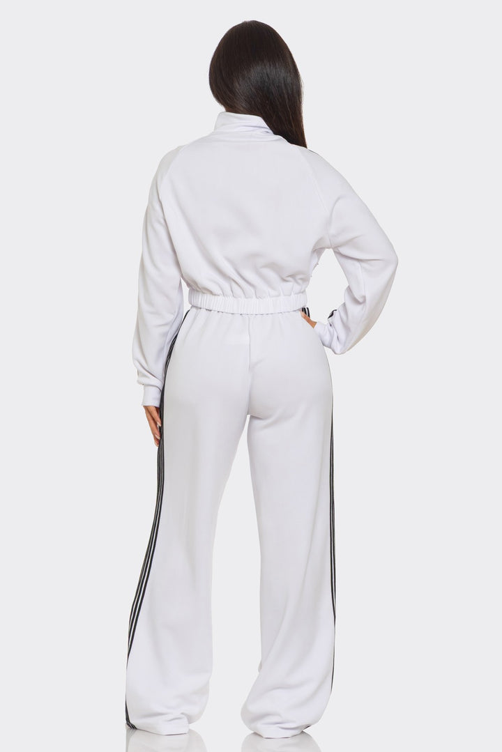 Pants Set Long Sleeve Zip Up