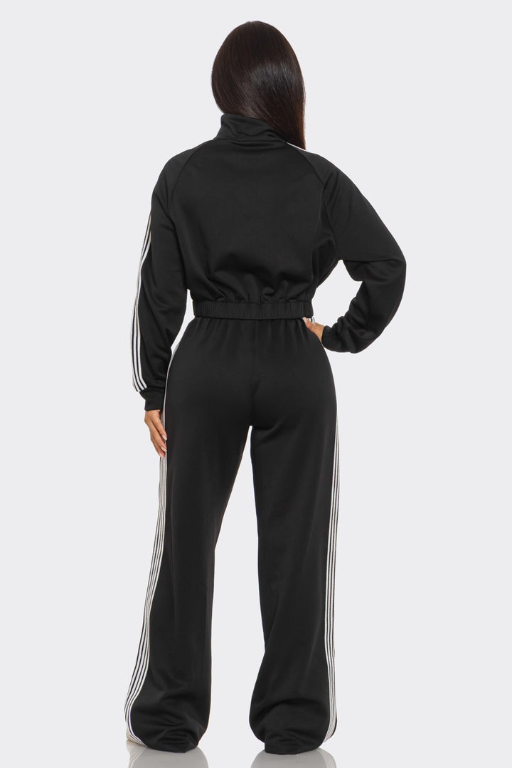 Pants Set Long Sleeve Zip Up