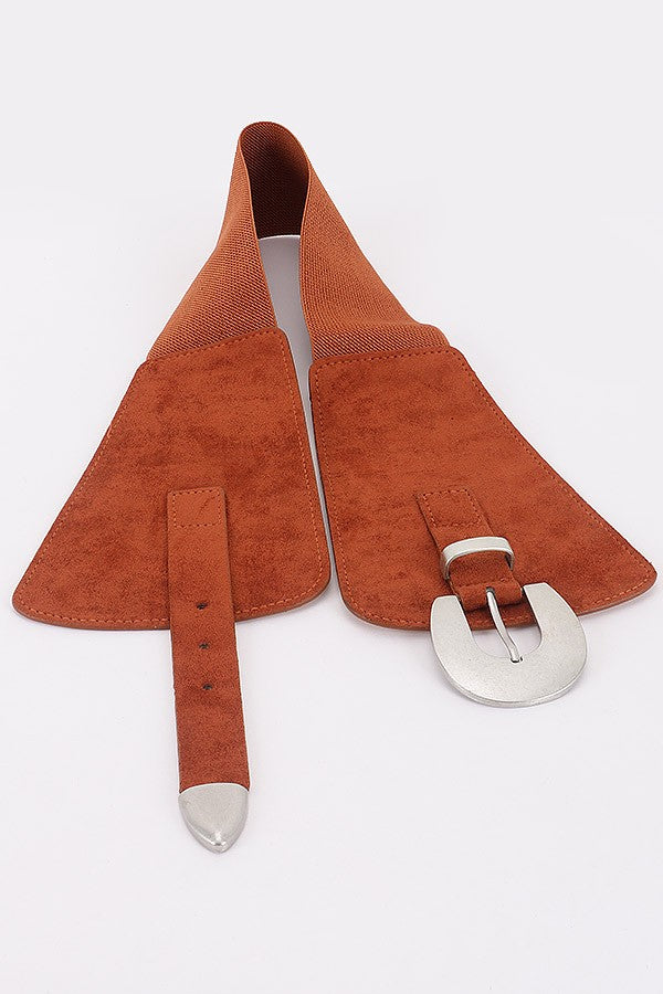 Suede Buckle Waist Belt