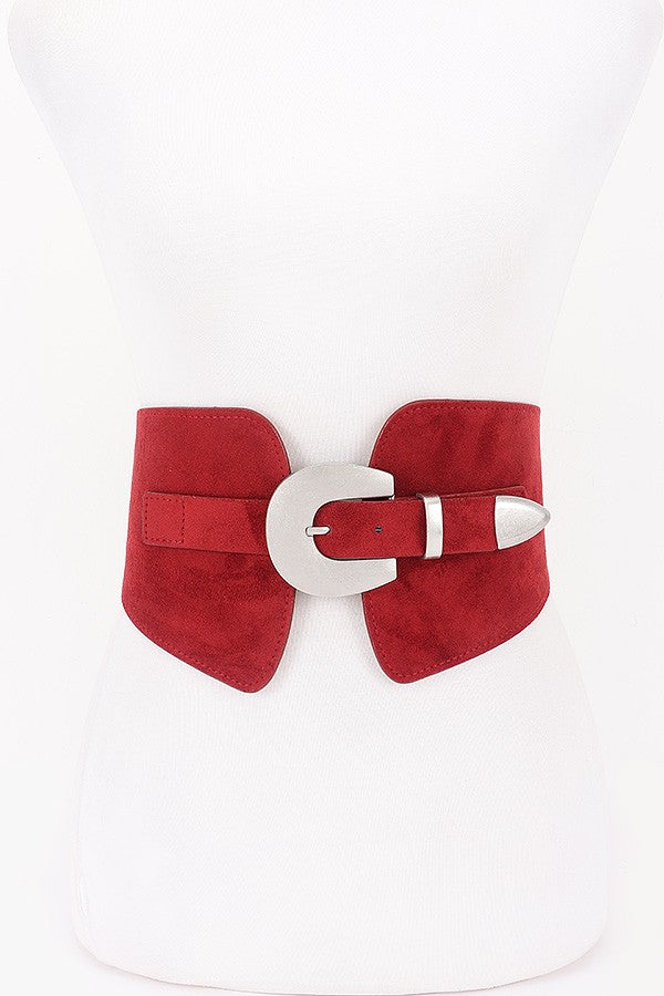 Suede Buckle Waist Belt