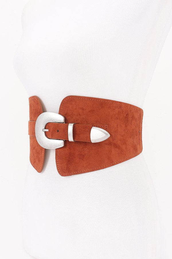 Suede Buckle Waist Belt