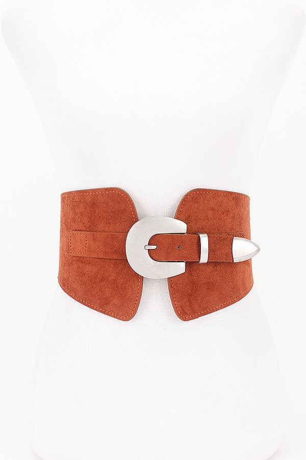 Suede Buckle Waist Belt